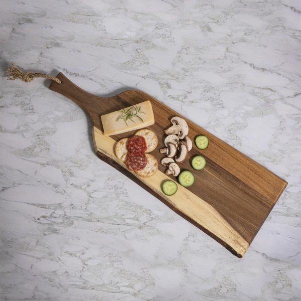 Acacia Wood Serving Boards With Handle,18"  |  Serveware Kitchen & Dining Serveware