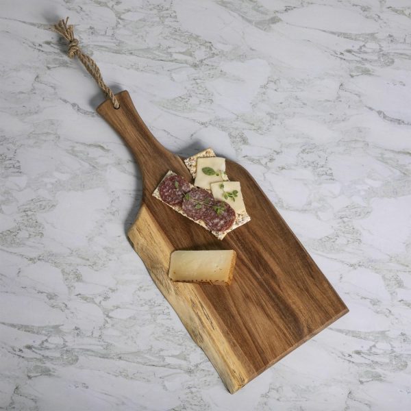 Acacia Wood Serving Boards With Handle,18"  |  Serveware Kitchen & Dining Serveware