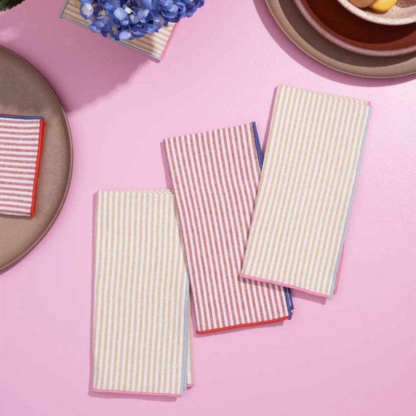 Atelier Saucier Carnival Stripe Napkins (Set Of 4)  |  Table Linens Kitchen & Dining Table Linens