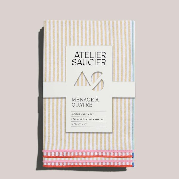 Atelier Saucier Carnival Stripe Napkins (Set Of 4)  |  Table Linens Kitchen & Dining Table Linens