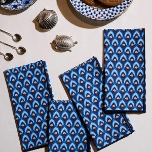 Atelier Saucier Fleur De Bleu Napkins (Set Of 4)  |  Table Linens Kitchen & Dining Table Linens