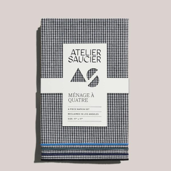 Atelier Saucier Noir Royale Napkins (Set Of 4)  |  Table Linens Kitchen & Dining Table Linens