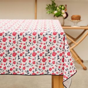 Atelier Saucier Rose Rouge Tablecloth,72"  |  Table Linens Kitchen & Dining Table Linens