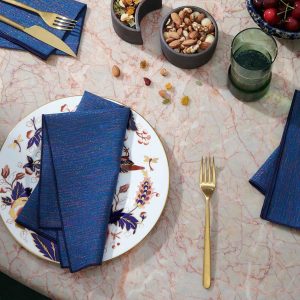 Atelier Saucier Sapphire Linen Napkin Set  |  Table Linens Kitchen & Dining Table Linens