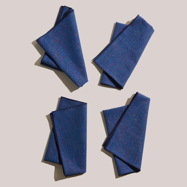 Atelier Saucier Sapphire Linen Napkin Set  |  Table Linens Kitchen & Dining Table Linens