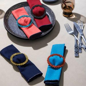 Atelier Saucier The Disco Napkin Ring Set  |  Table Linens Kitchen & Dining Table Linens