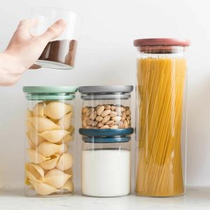 Berghoff Leo Glass Container Set – 3 Piece  |  Kitchen Kitchen Kitchen