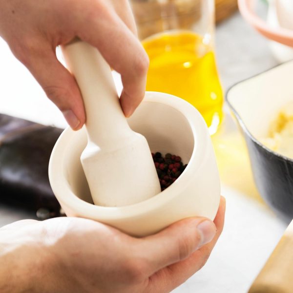 Berghoff Leo Stoneware Mortar & Pestle – 2 Piece  |  Kitchen Kitchen Kitchen