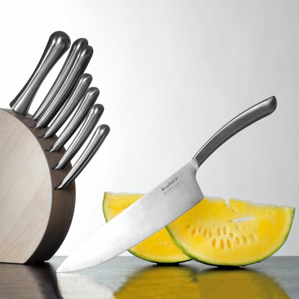 Berghoff Stainless Steel Knife Set W/ Block (Set Of 8)  |  Kitchen Kitchen Kitchen