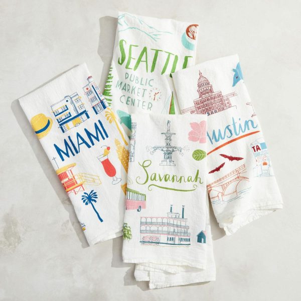 Claudia Pearson City Tea Towels  |  Kitchen Kitchen Kitchen