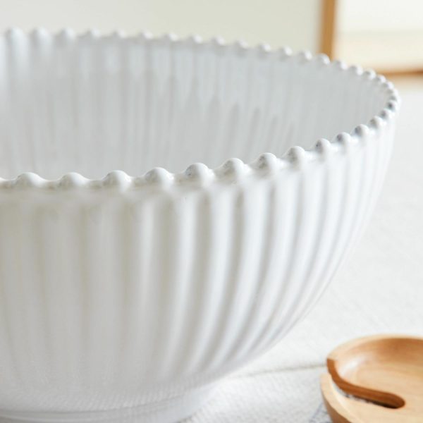 Costa Nova Pearl White Salad Bowl  |  Dinnerware Dinnerware Dinnerware