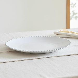 Costa Nova Pearl White Stoneware Charger Plate  |  Table Linens Kitchen & Dining Table Linens