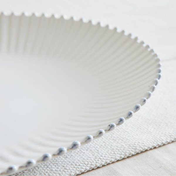 Costa Nova Pearl White Stoneware Oval Platter  |  Serveware Kitchen & Dining Serveware