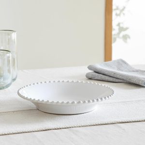 Costa Nova Pearl White Stoneware Pasta Plates (Set Of 4)  |  Dinnerware Dinnerware Dinnerware