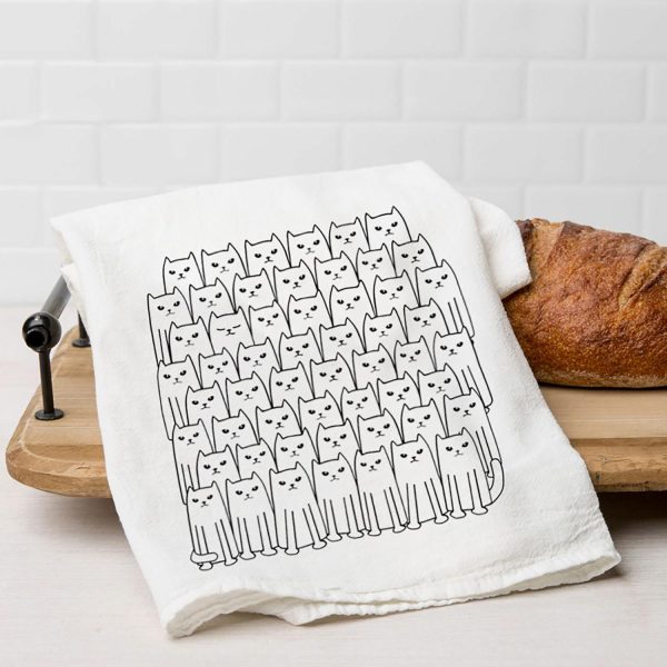 Counter Couture Cat Flour Sack Towel  |  Kitchen Kitchen Kitchen