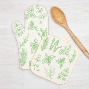 Counter Couture Herb Oven Mitt & Pot Holder  |  Kitchen Kitchen Kitchen