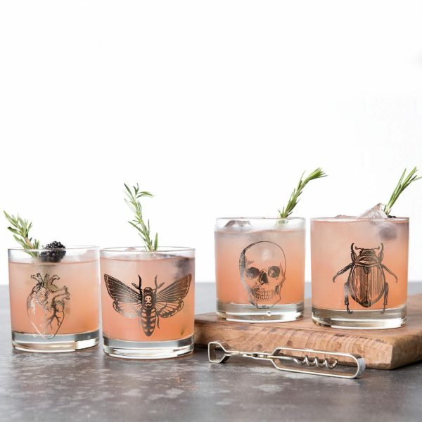 Counter Couture Spooky Whiskey Glass – Set Of 4  |  Glassware & Barware Glassware & Barware Glassware & Barware