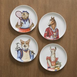 Dapper Animal Preppy Americana Salad Plates  |  Dinnerware Dinnerware Dinnerware