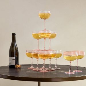 Esme Champagne Tower (Set Of 12)  |  Glassware & Barware Glassware & Barware Glassware & Barware