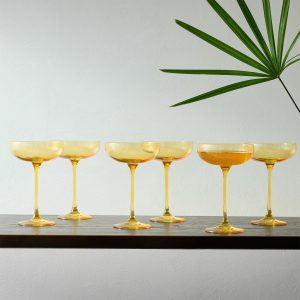 Estelle Colored Glass Champagne Coupe  |  Glassware & Barware Glassware & Barware Glassware & Barware