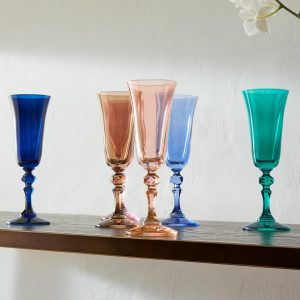 Estelle Colored Glass Regal Flute Glass (Set Of 6)  |  Glassware & Barware Glassware & Barware Glassware & Barware