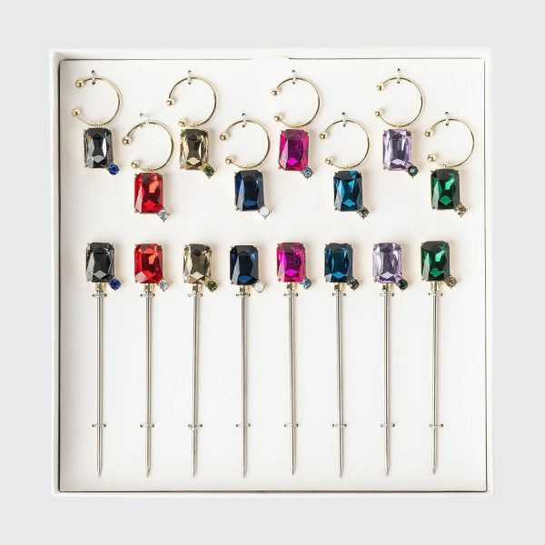 Joanna Buchanan Cocktail Picks & Wine Charms Set  |  Glassware & Barware Glassware & Barware Glassware & Barware