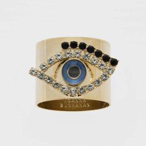 Joanna Buchanan Evil Eye Napkin Rings  |  Table Linens Kitchen & Dining Table Linens