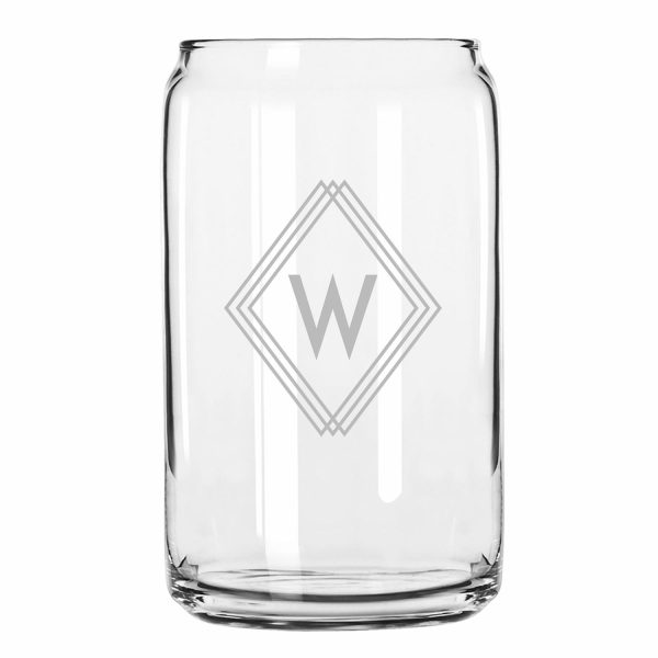 Monogram Beer Can Glasses (Set Of 4)  |  Glassware & Barware Glassware & Barware Glassware & Barware