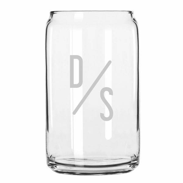 Monogram Beer Can Glasses (Set Of 4)  |  Glassware & Barware Glassware & Barware Glassware & Barware