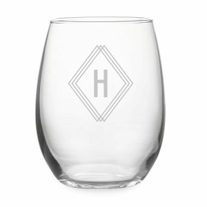 Monogram Stemless Wine Glasses (Set Of 4)  |  Glassware & Barware Glassware & Barware Glassware & Barware