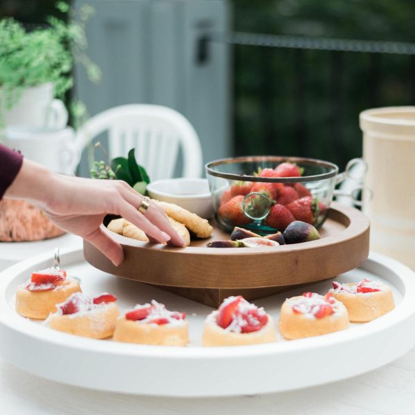 Natural Wood Nesting Lazy Susan  |  Serveware Kitchen & Dining Serveware