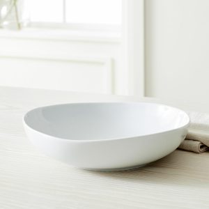 Organic Shaped Porcelain 11" Large Serving Bowl  |  Serveware Kitchen & Dining Serveware