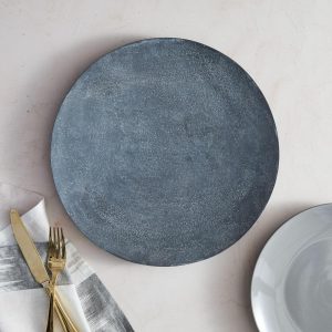 Pewter Metal Charger  |  Table Linens Kitchen & Dining Table Linens