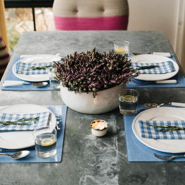 Proper Table Campbell Chambray Placemat – Blue  |  Table Linens Kitchen & Dining Table Linens