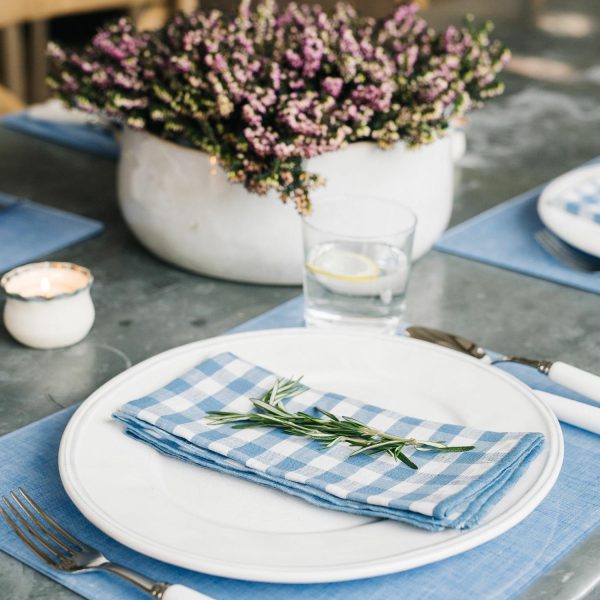 Proper Table Campbell Chambray Placemat – Blue  |  Table Linens Kitchen & Dining Table Linens