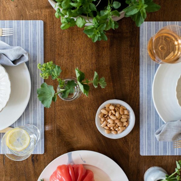 Proper Table George Gray Stripe Placemat  |  Table Linens Kitchen & Dining Table Linens