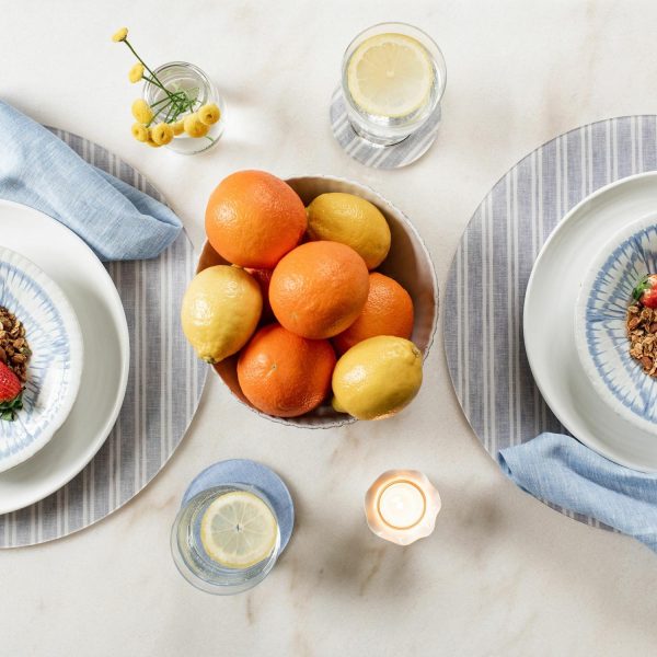 Proper Table George Gray Stripe Placemat  |  Table Linens Kitchen & Dining Table Linens