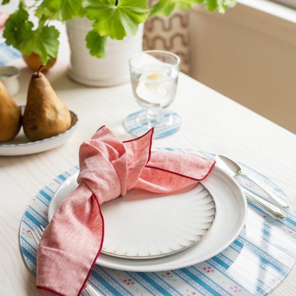 Proper Table Mabel Vintage Floral Stripe Placemat  |  Table Linens Kitchen & Dining Table Linens