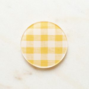 Proper Table Wadsworth Goldenrod Gingham Coaster (Set Of 4)  |  Glassware & Barware Glassware & Barware Glassware & Barware