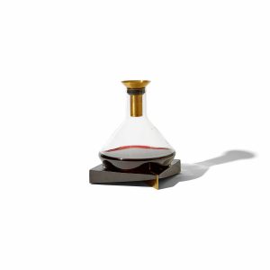 Rbt Decanter W/ Wood Coaster  |  Glassware & Barware Glassware & Barware Glassware & Barware