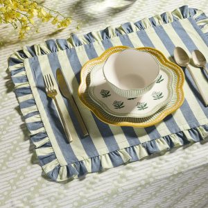 Rhode Wide Stripe Cotton Placemats,Set Of 4  |  Table Linens Kitchen & Dining Table Linens