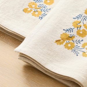 Soil To Studio Mehak Block-Printed Cotton Napkins (Set Of 2)  |  Table Linens Kitchen & Dining Table Linens