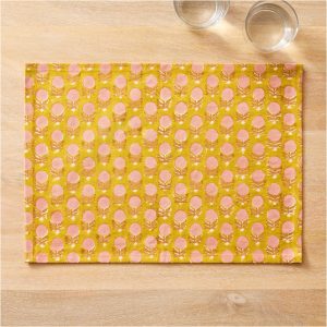 Soil To Studio Richa Block-Printed Cotton Placemats (Set Of 2)  |  Table Linens Kitchen & Dining Table Linens