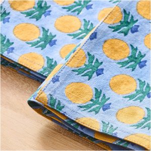 Soil To Studio Shama Block-Printed Cotton Napkins (Set Of 2)  |  Table Linens Kitchen & Dining Table Linens