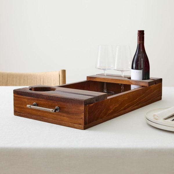 Stonewon Designs Co. Pine & Birch Wine Serving Tray  |  Serveware Kitchen & Dining Serveware