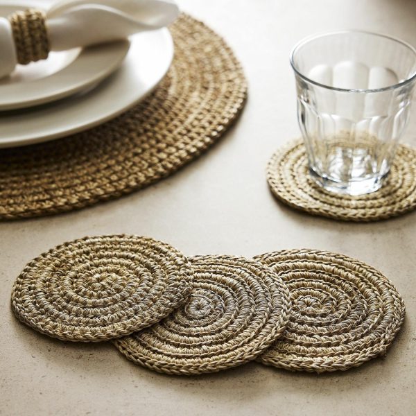 Tallo De Olivo Fique Spiral Coasters (Set Of 4)  |  Glassware & Barware Glassware & Barware Glassware & Barware