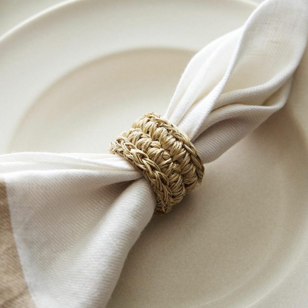 Tallo De Olivo Fique Spiral Napkin Ring  |  Table Linens Kitchen & Dining Table Linens