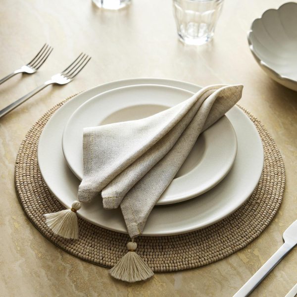 Tallo De Olivo Tassels Napkin  |  Table Linens Kitchen & Dining Table Linens