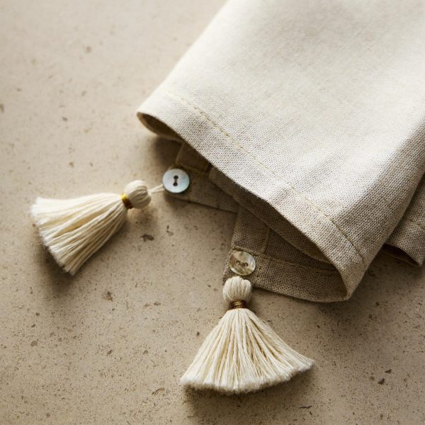 Tallo De Olivo Tassels Napkin  |  Table Linens Kitchen & Dining Table Linens