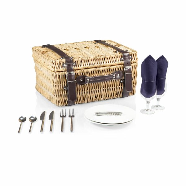 Vintage Navy Picnic Basket  |  Outdoor Kitchen & Dining Outdoor